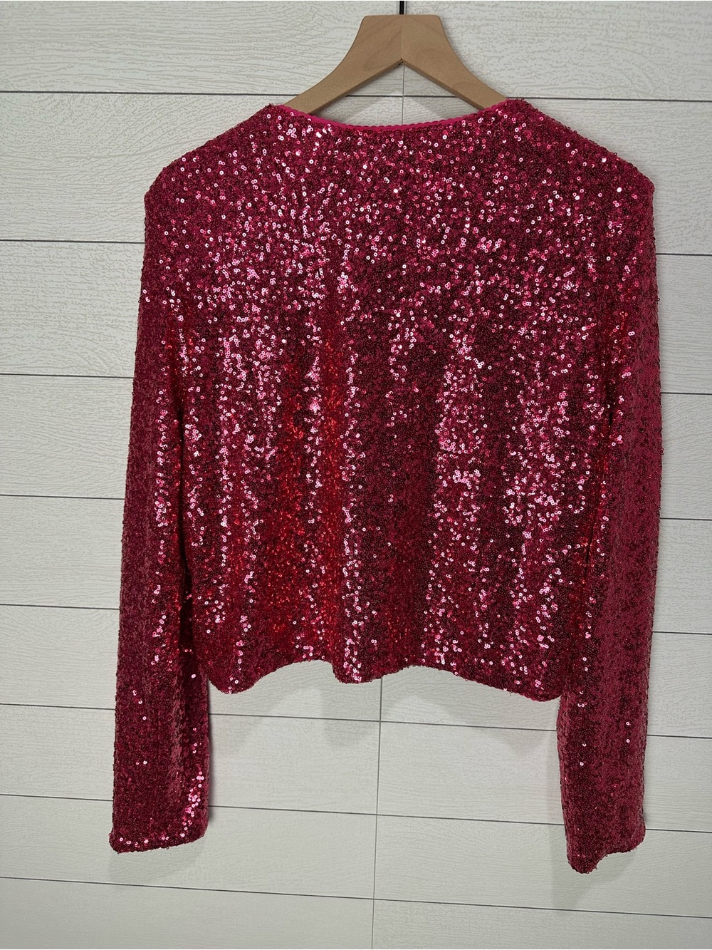 NWT Good American Pink Sequin Cardigan 3X - Picture 11 of 12